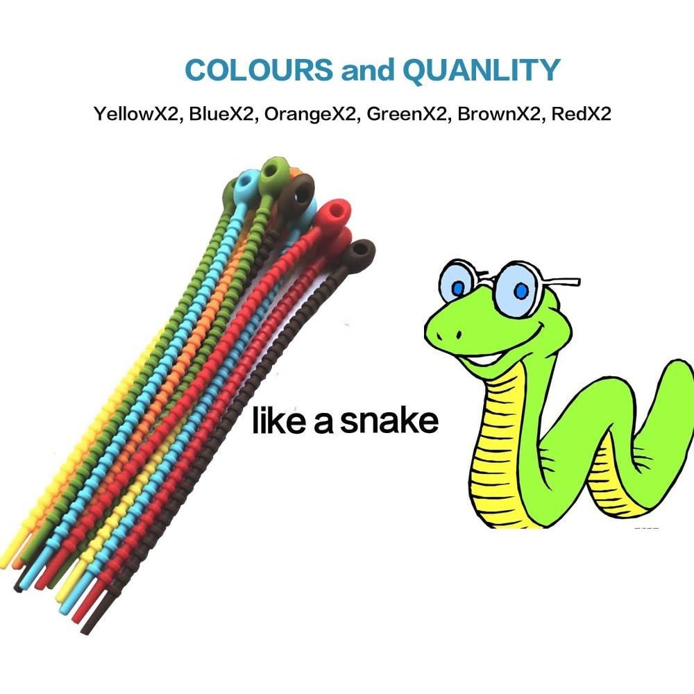 Corbatas de Silicona Reutilizables Tangser 21 cm - 12 Pcs