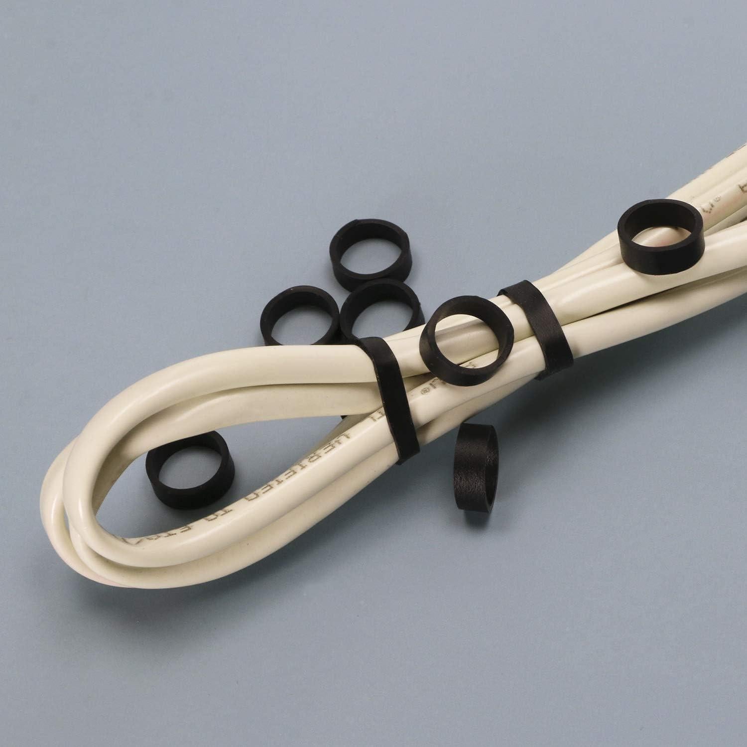 200 Sujetacables de Silicona ONLYKXY, Anillos Reutilizables 10mm