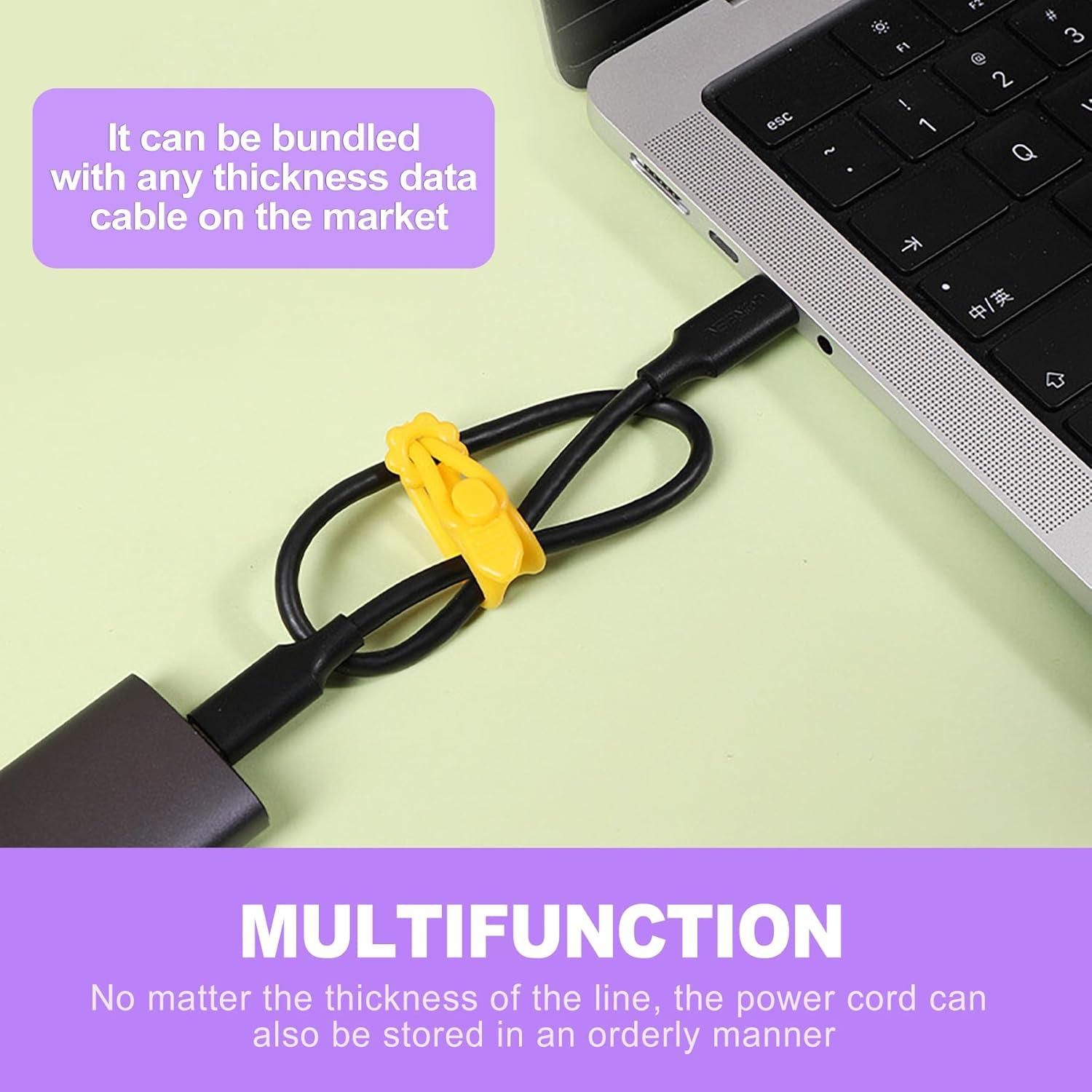 Paquete de 30 Bridas de Silicona ZeriLion - Reutilizables Multicolor