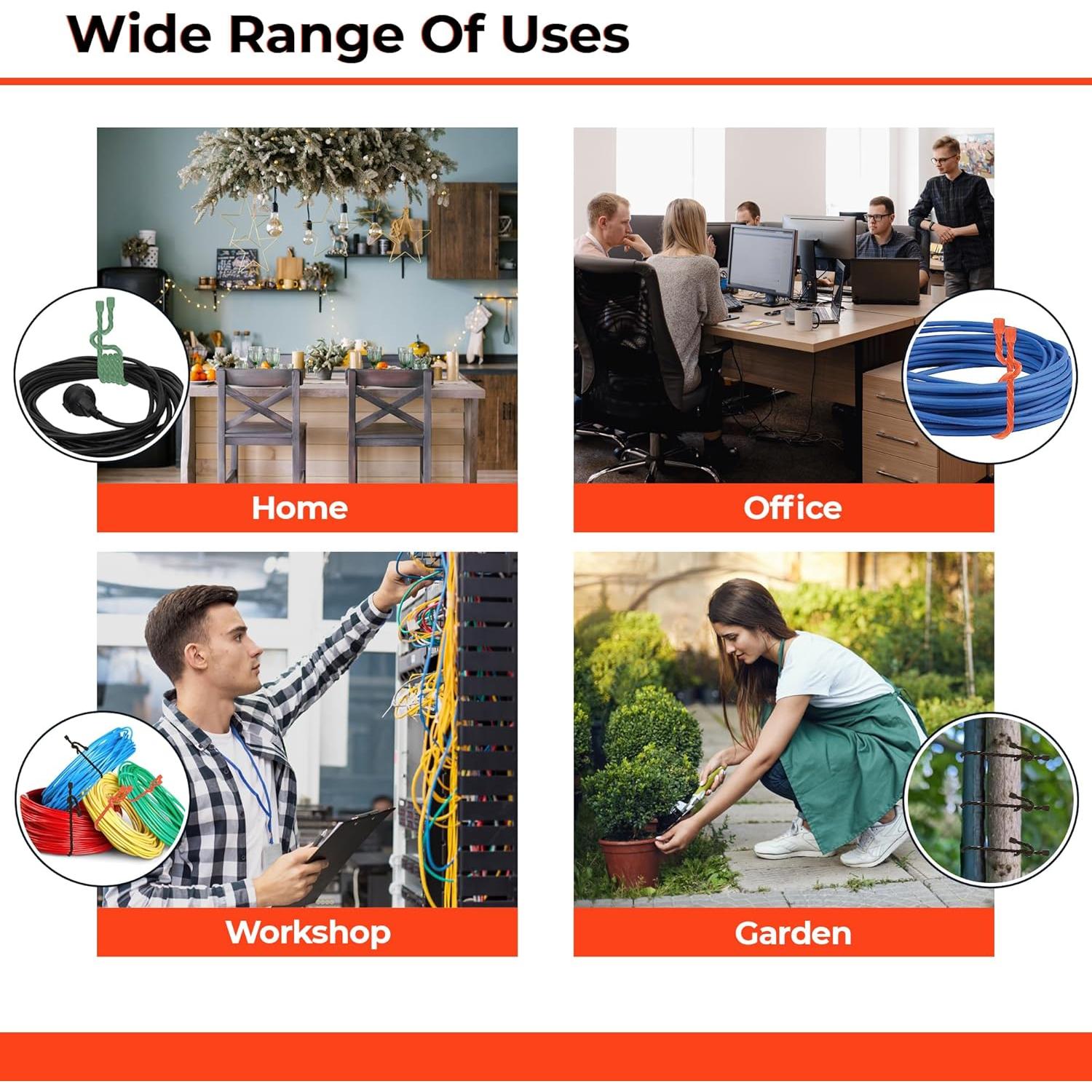 Bridas de Silicona Reutilizables Caballo Fortuna - 12 Piezas 30.48 cm