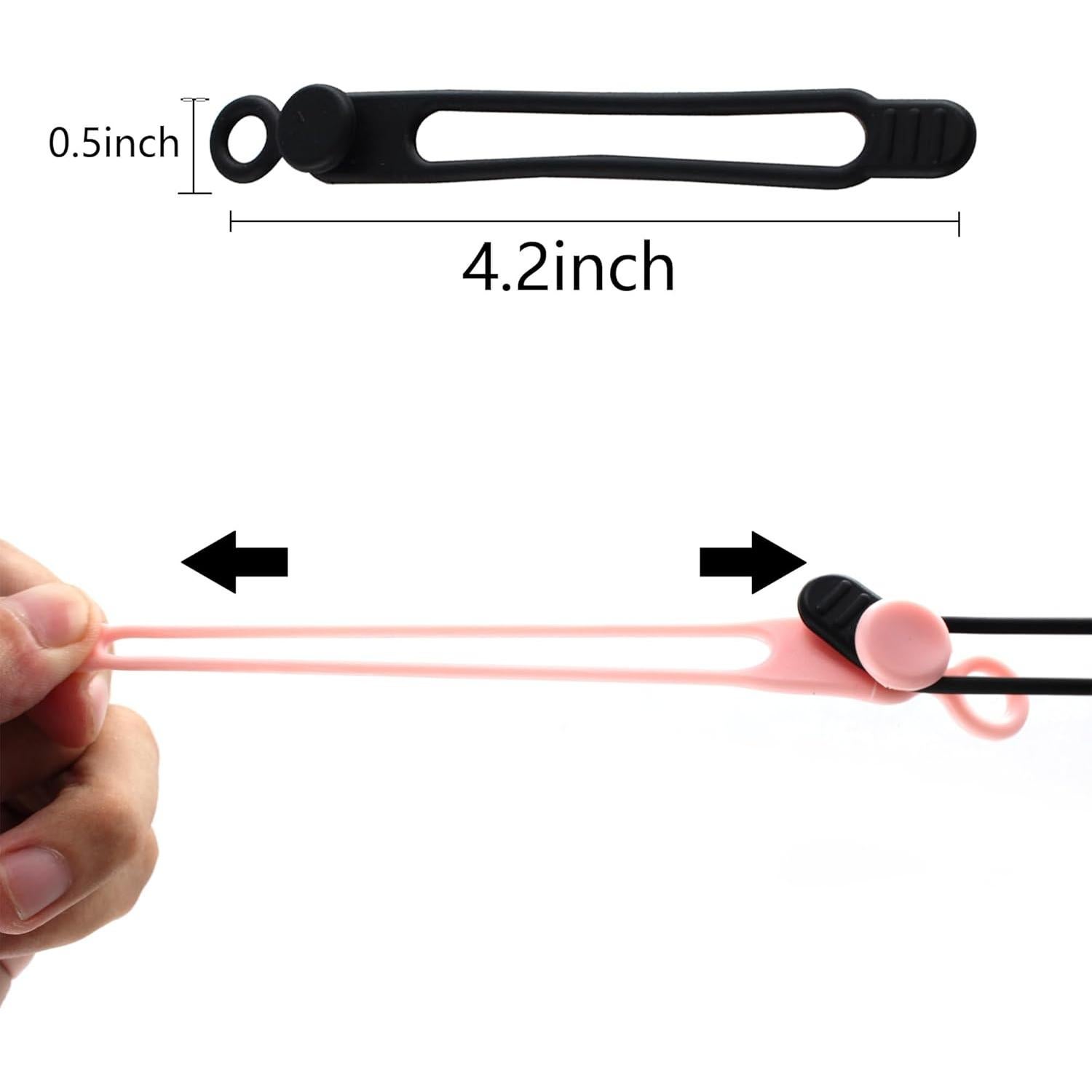 20 Sujetadores de Cable de Silicona YUYUDEHM Negro Reutilizables