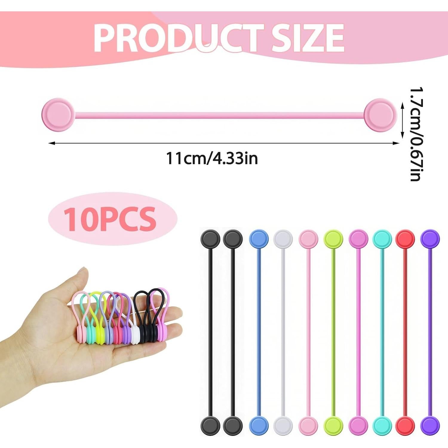 Correas Magnéticas Duoxiate 10 Piezas Silicona 11 CM