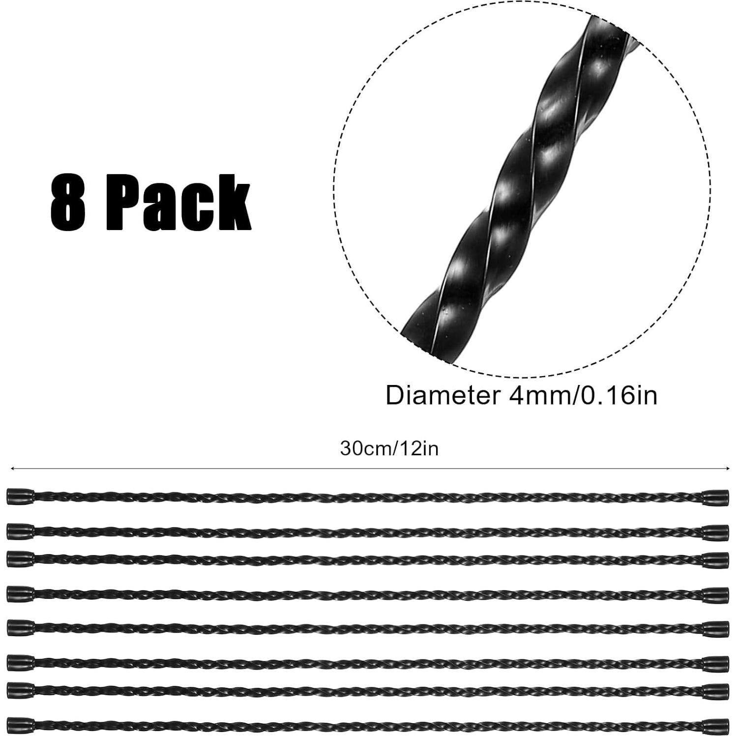 8 Ataduras de Cable de Silicona 30 cm HaiFafafaing Negras