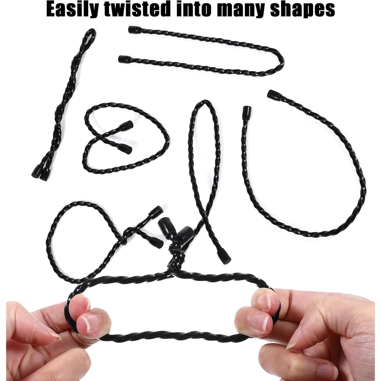 8 Ataduras de Cable de Silicona 30 cm HaiFafafaing Negras