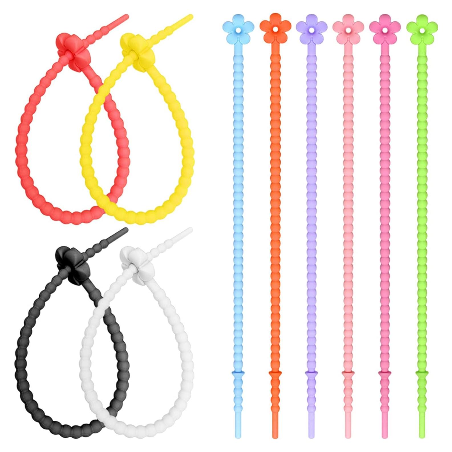 20 Sujetadores de Cable de Silicona PAITUEND 25 cm Multiusos