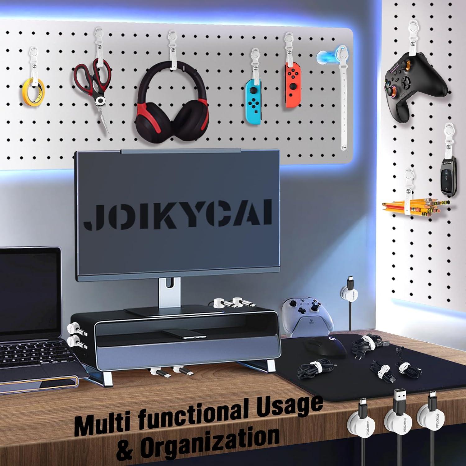 6 Sujetadores de Cables Rotativos JOIKYCAI + 5 Lazos Magnéticos