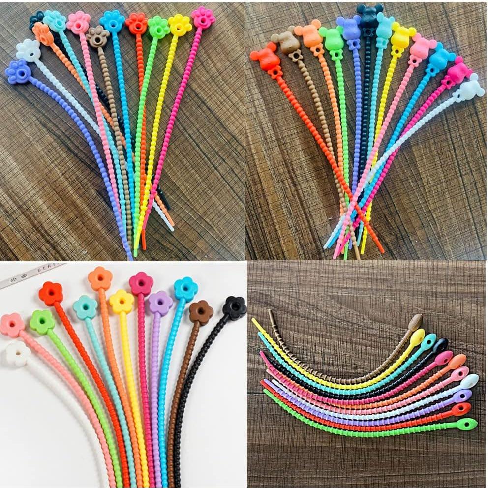 25 Clips de Silicona Reutilizables Heuskay 22 cm Color Aleatorio