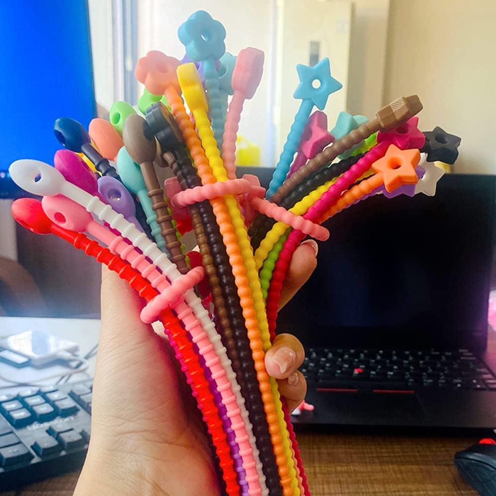 25 Clips de Silicona Reutilizables Heuskay 22 cm Color Aleatorio