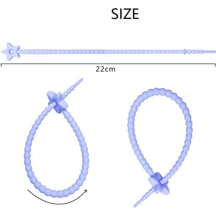 25 Clips de Silicona Reutilizables Heuskay 22 cm Color Aleatorio