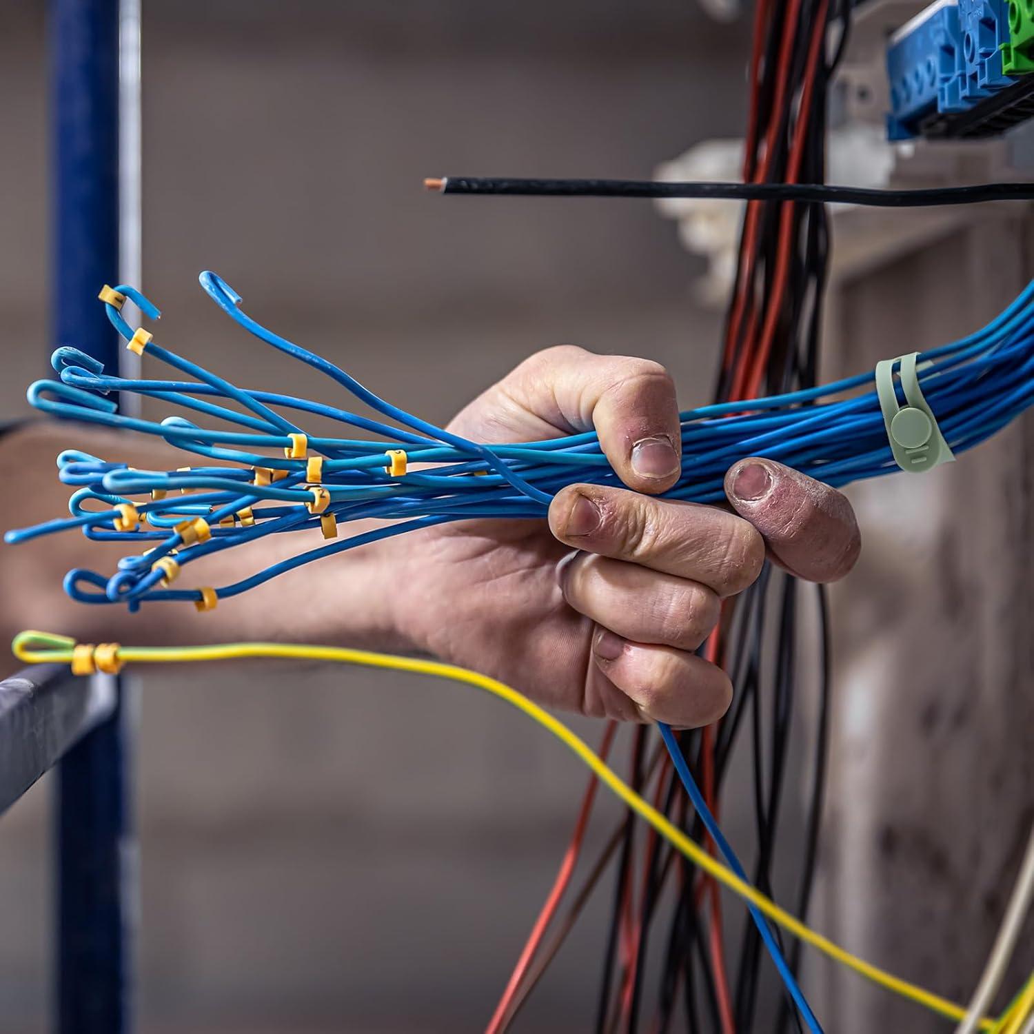 42 Bridas de Silicona Reutilizables JIYIN Multicolor 20cm