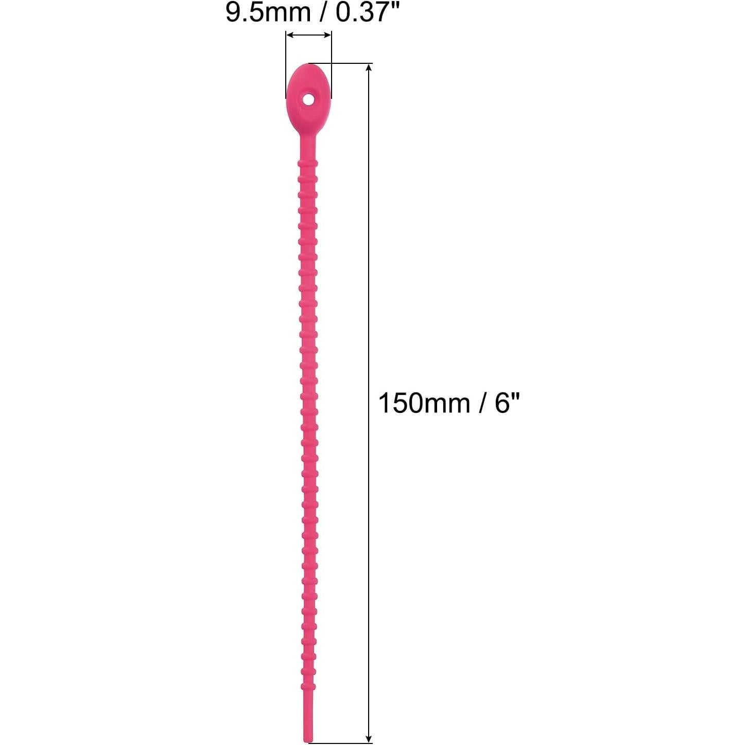 Bridas de Silicona Reutilizables MECCANIXITY 12 Pcs 15 cm Rojo