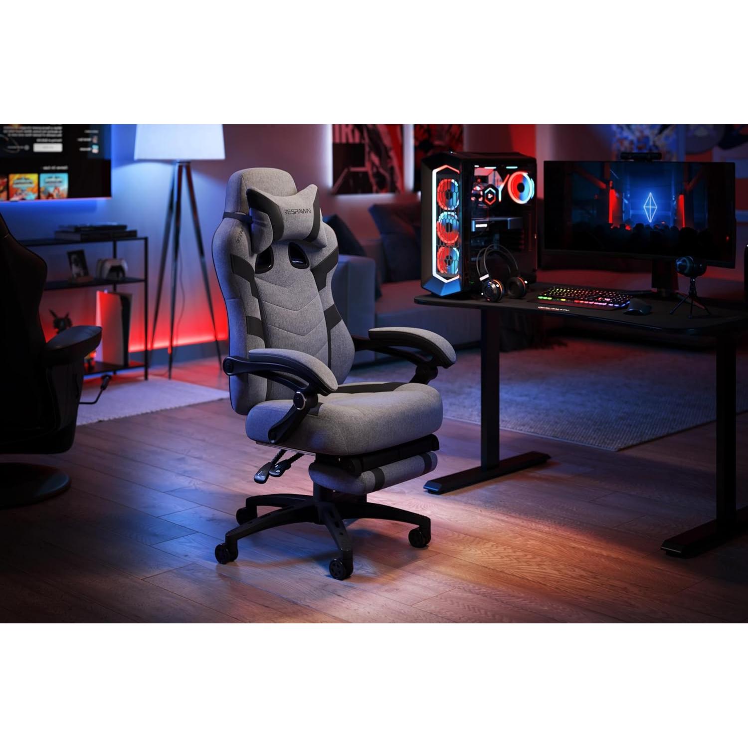 Silla de Juego RESPAWN 110 Pro Reclinable con Reposapiés