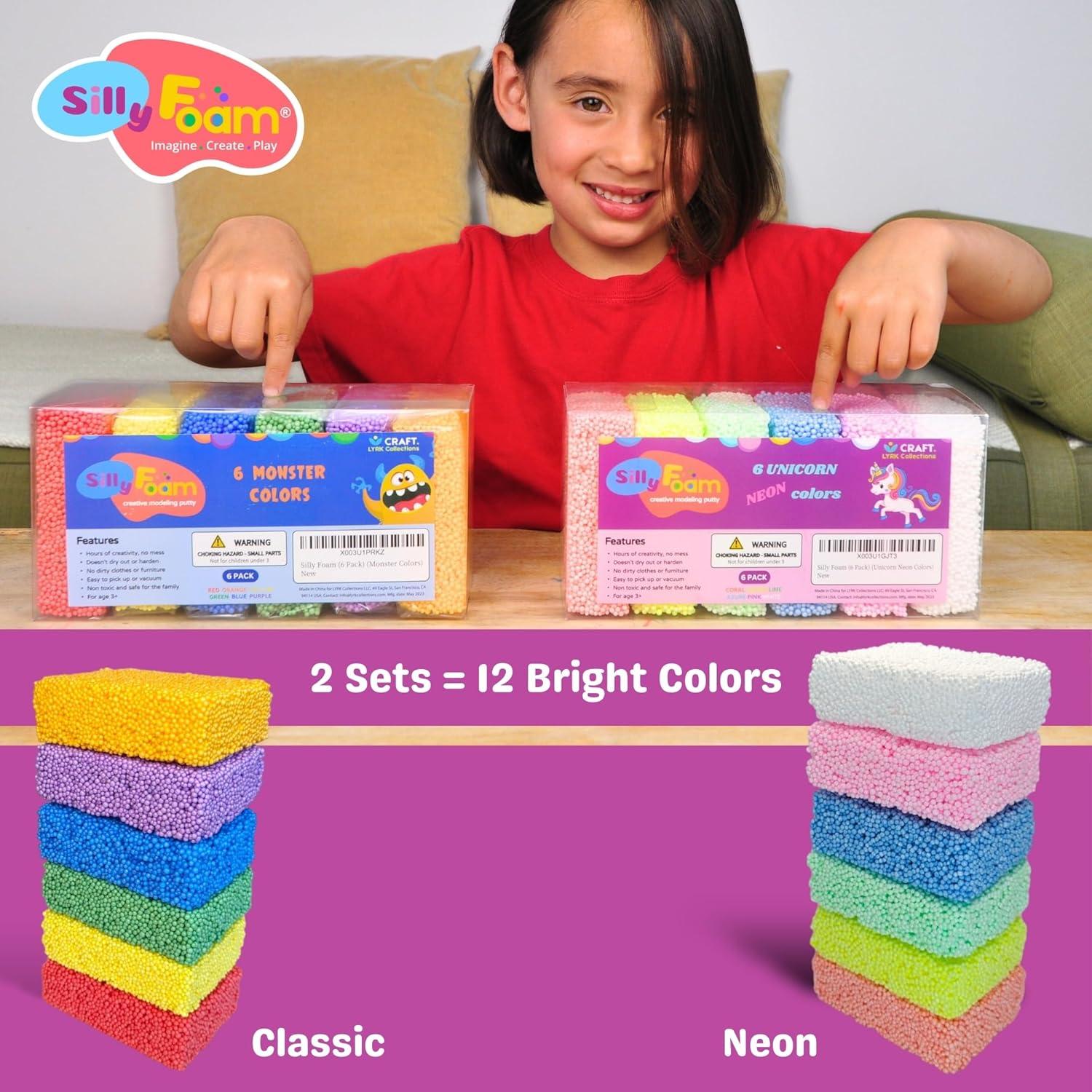 Bolas de Espuma Creativa LYRK 2 Colores Neón para Niños