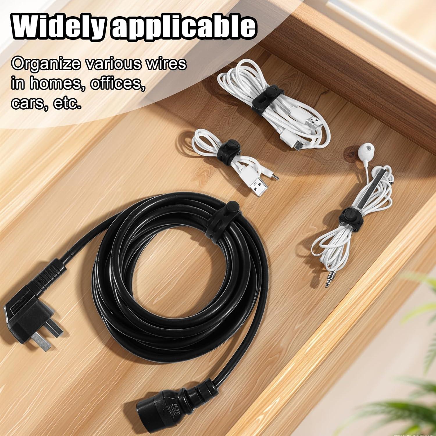 10 Correas de Cable Reutilizables Xinjoduz 13x1.2 cm Negro