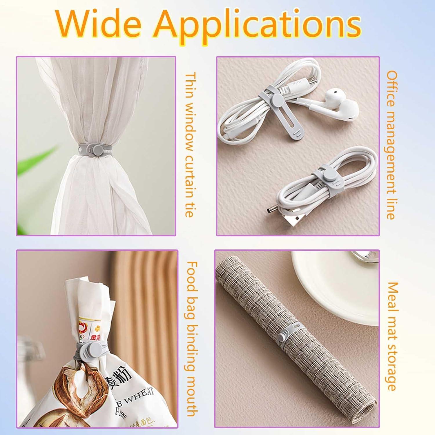 10 Correas de Silicona SQRUIHAO para Organizar Cables 7.62 cm