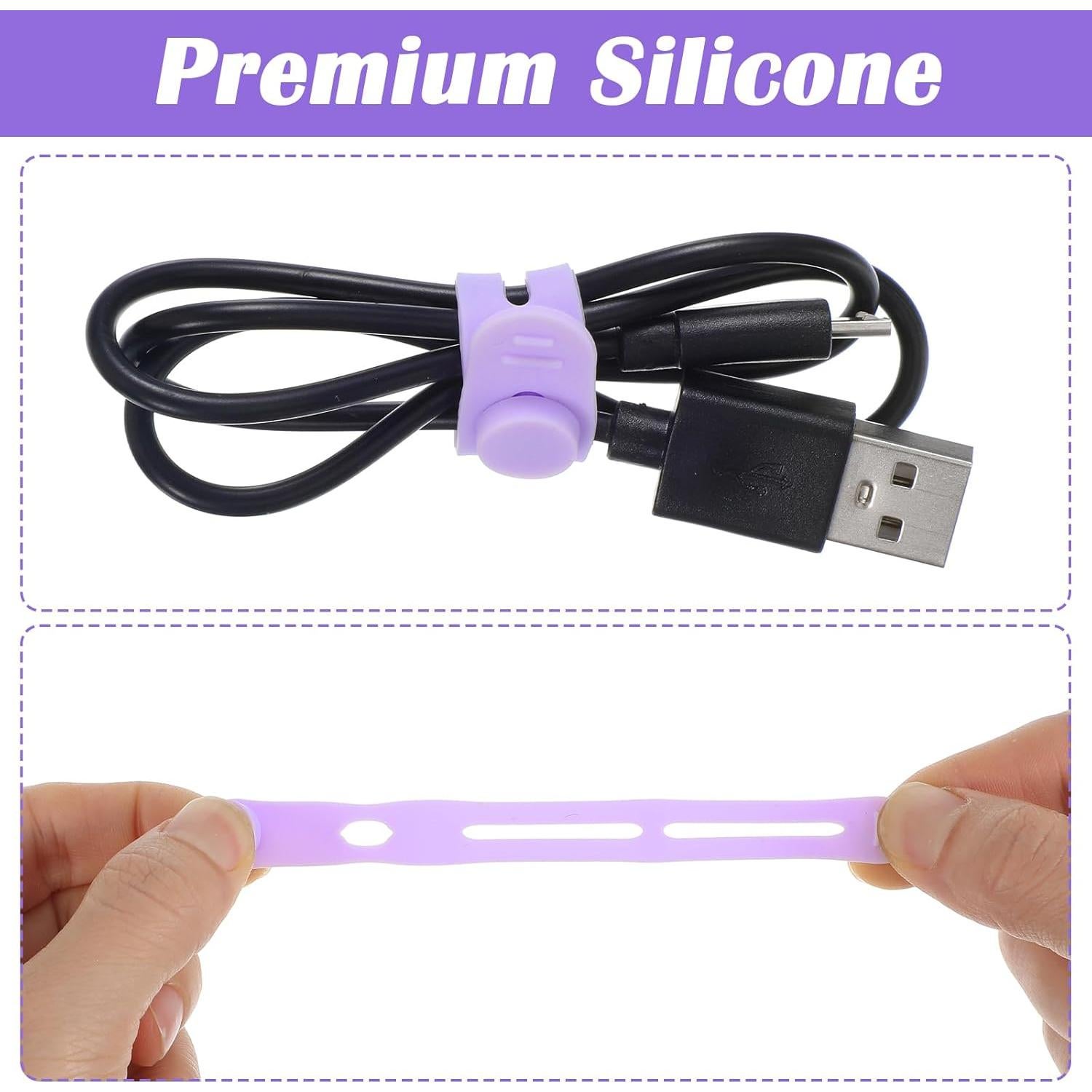 Paquete de 60 Bridas de Silicona Reutilizables Guduling 8 mm