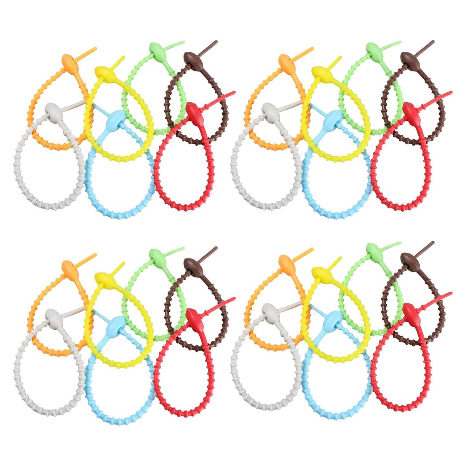 28 Correas de Silicona Reutilizables pson 21 cm para Organización