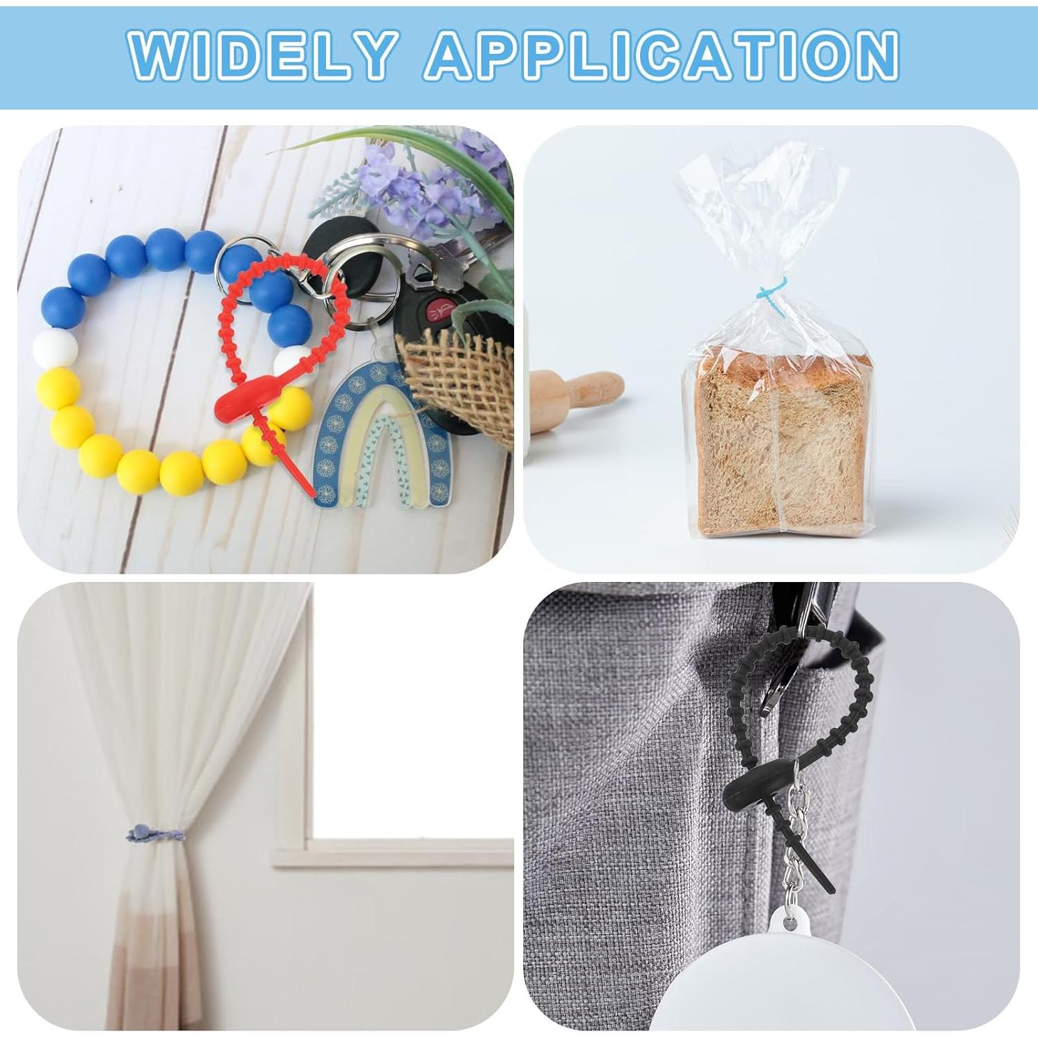 Sujetadores de Cable de Silicona uxcell 20 Pcs 10.16 cm Blanco