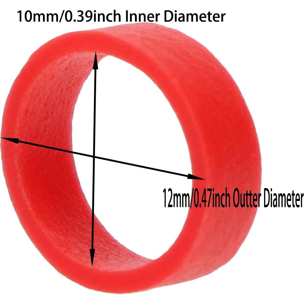 Correas de Silicona Rojas ONLYKXY 250 Piezas Reutilizables