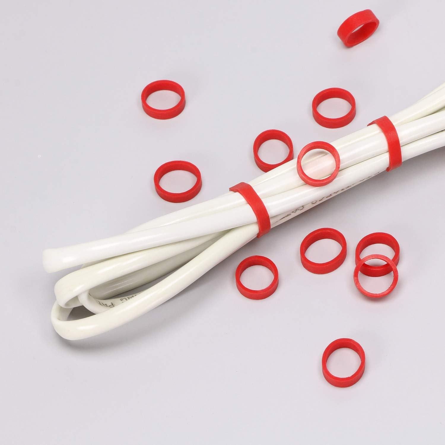 Correas de Silicona Rojas ONLYKXY 250 Piezas Reutilizables