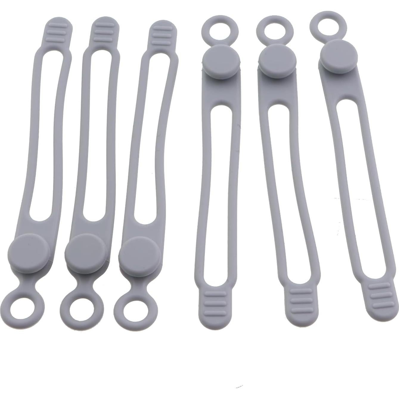 12 Correas de Silicona Reutilizables para Organizar Cables