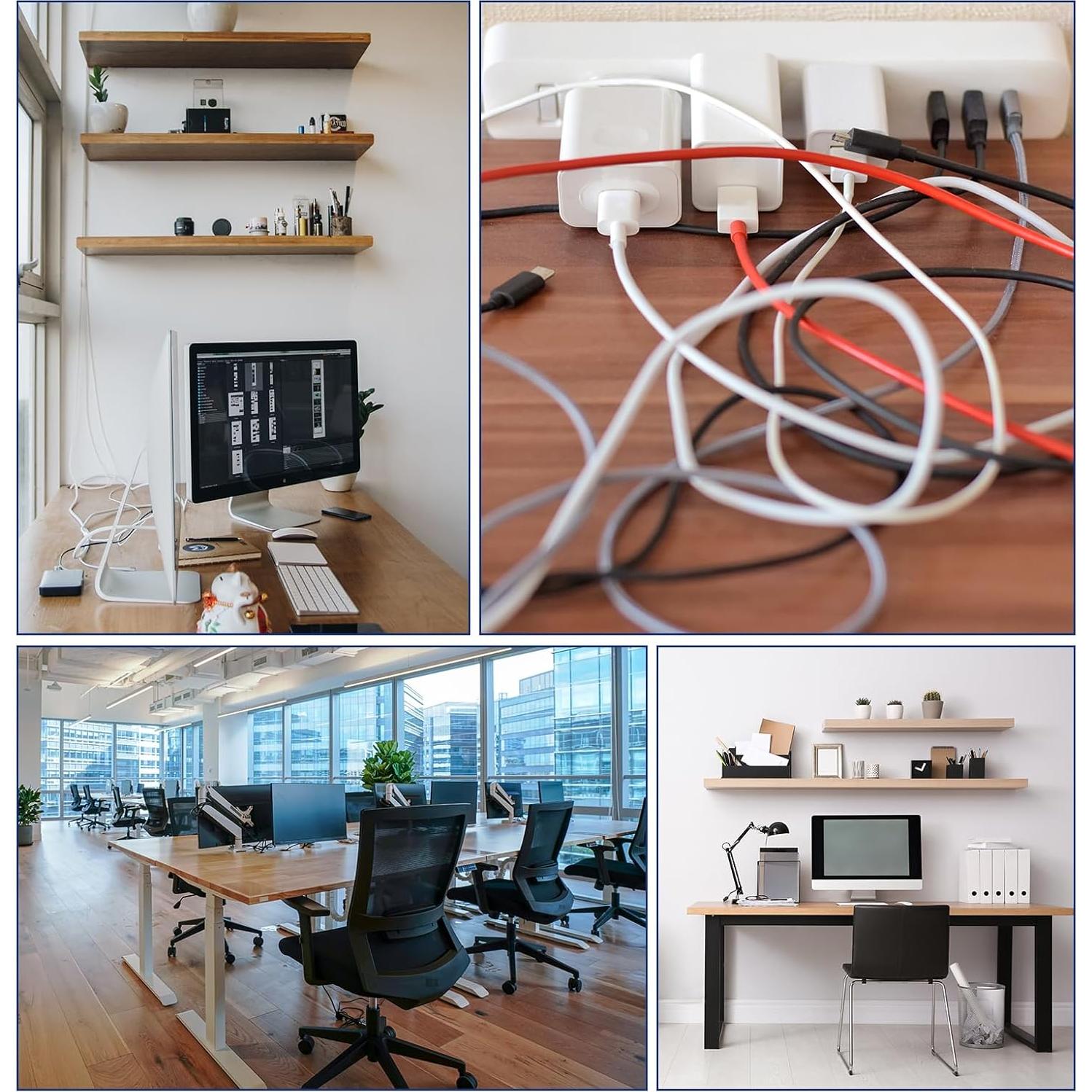 12 Correas de Silicona Reutilizables uxcell 15 cm Negro