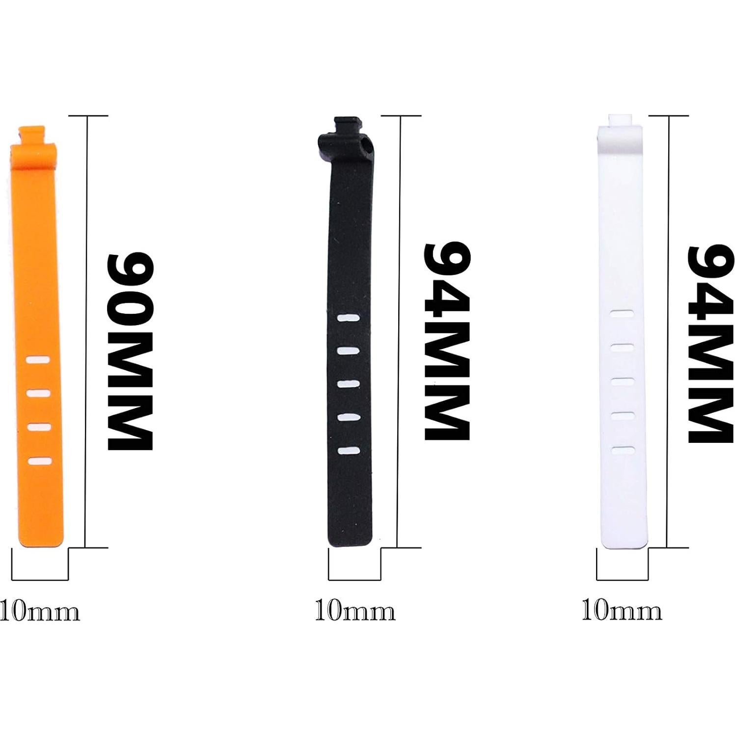 30 Sujetadores de Cable de Silicona FGen Multicolor 3-5 Agujeros