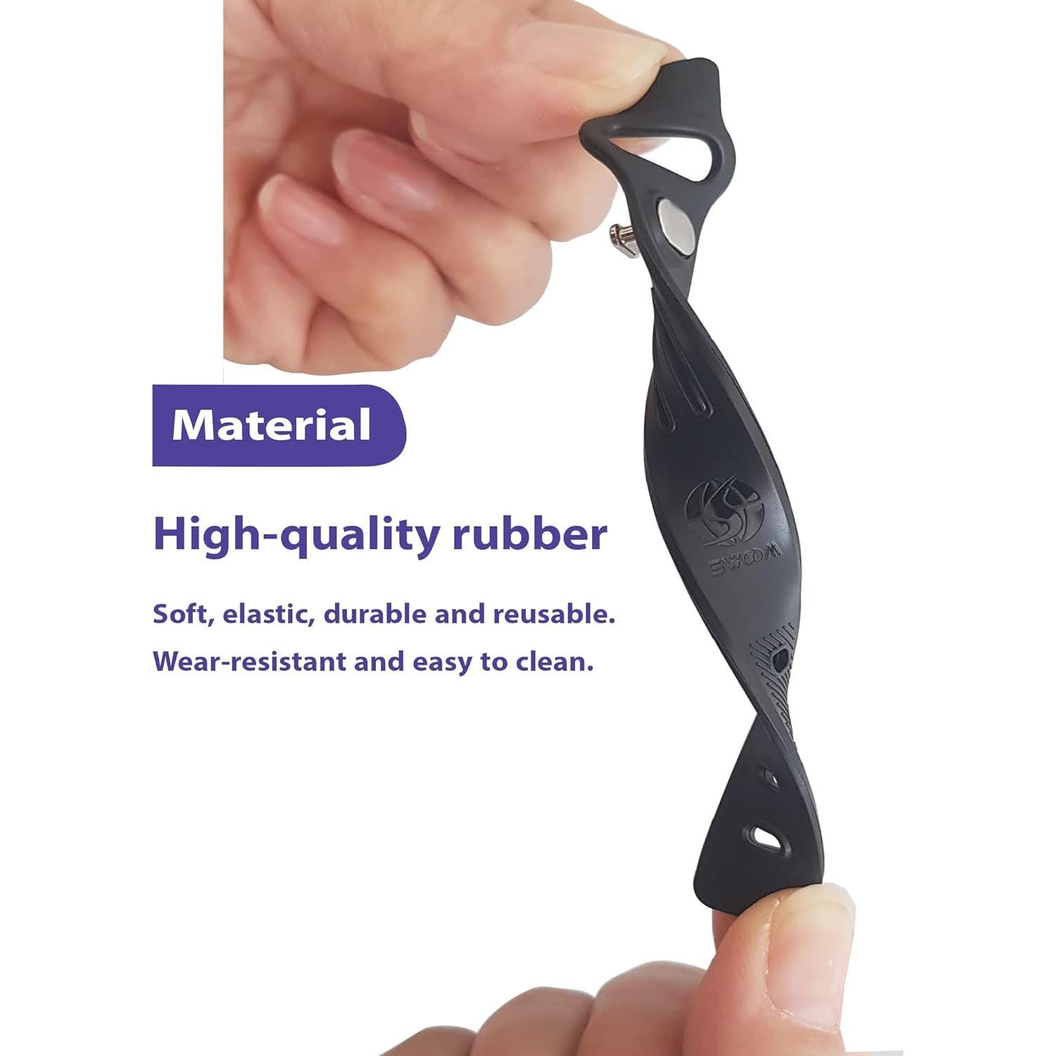 Bridas de Silicona SWOOM para Gestión de Cables - 2 Piezas