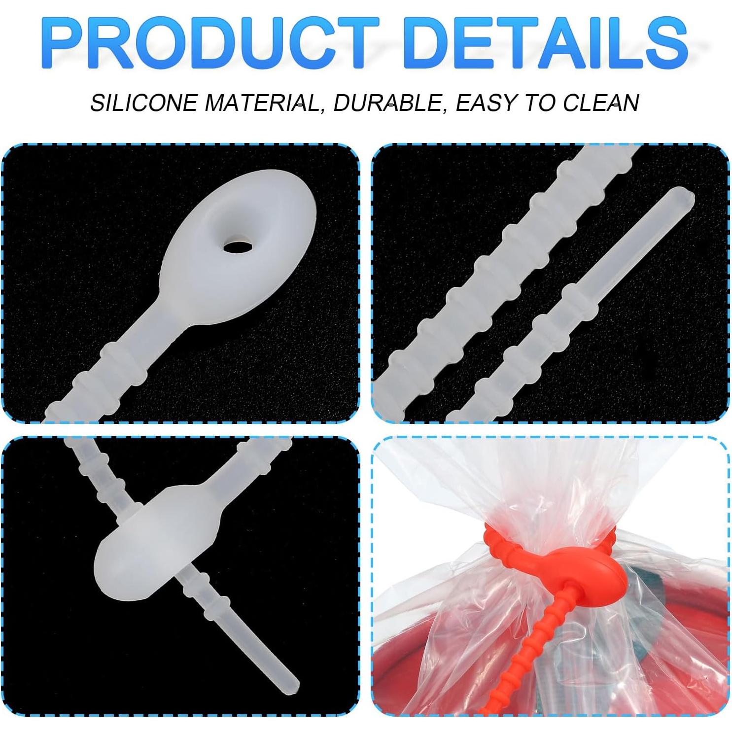 Bridas de Silicona Reutilizables MECCANIXITY 20 Pcs 15 cm