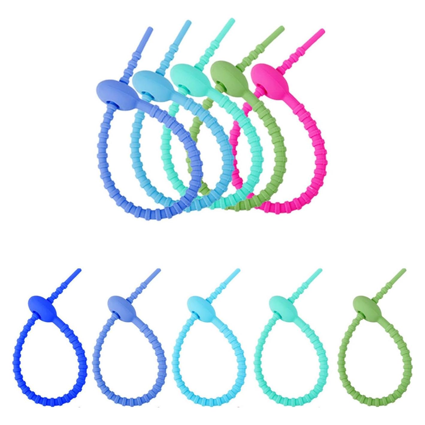 Sujetadores de Cable de Silicona Reutilizables Meiliyizu 10 Piezas