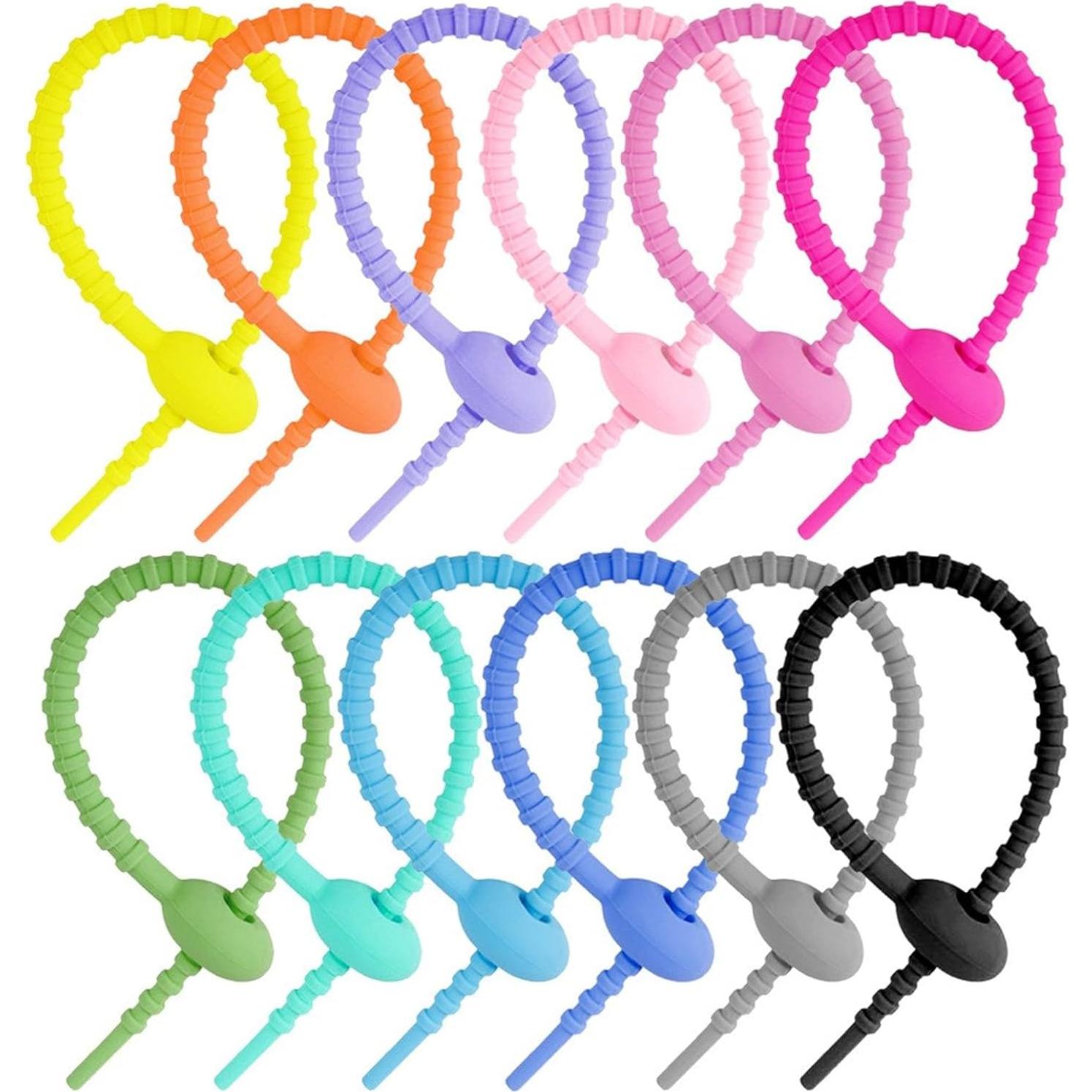 Sujetadores de Cable de Silicona Reutilizables Meiliyizu 10 Piezas