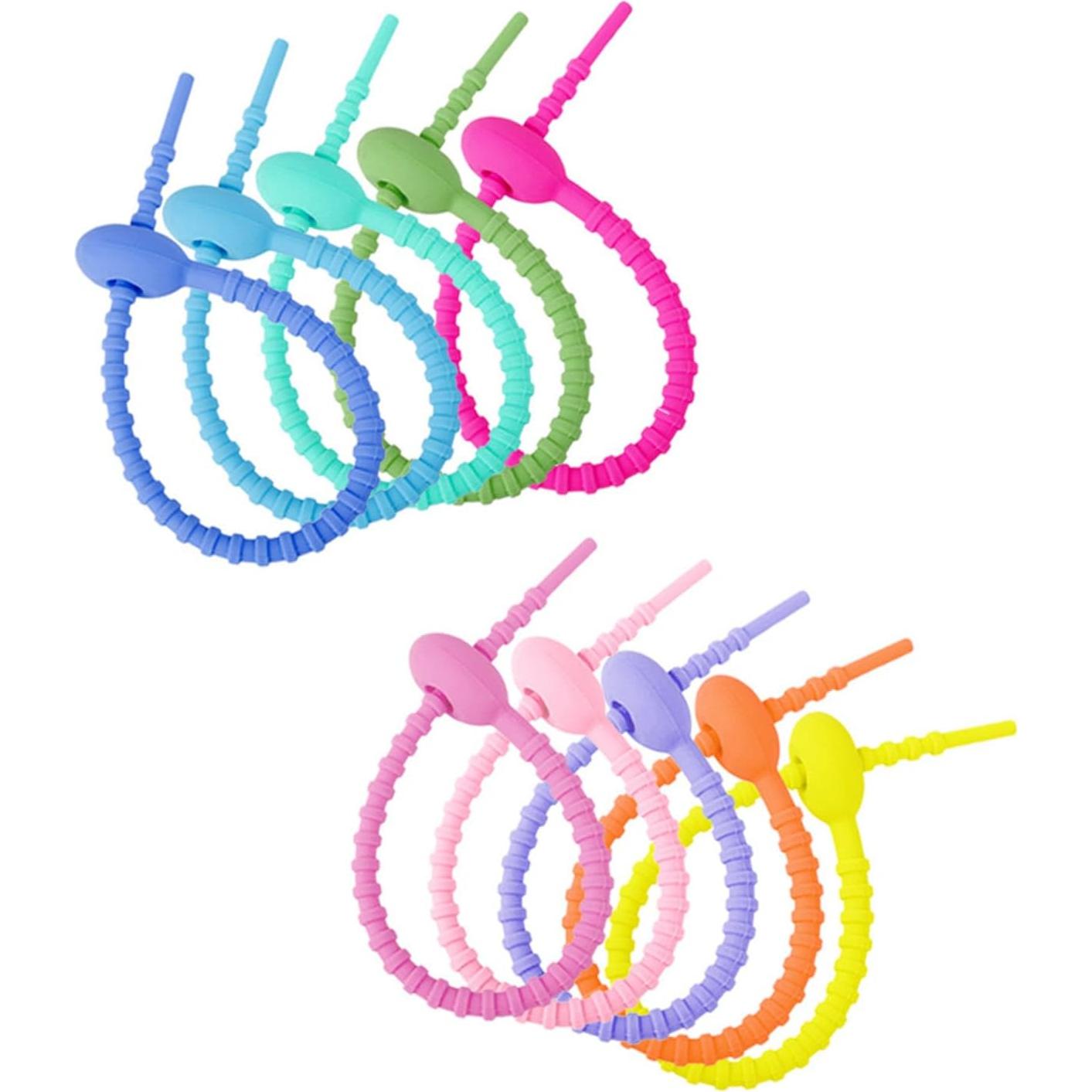 Sujetadores de Cable de Silicona Reutilizables Meiliyizu 10 Piezas