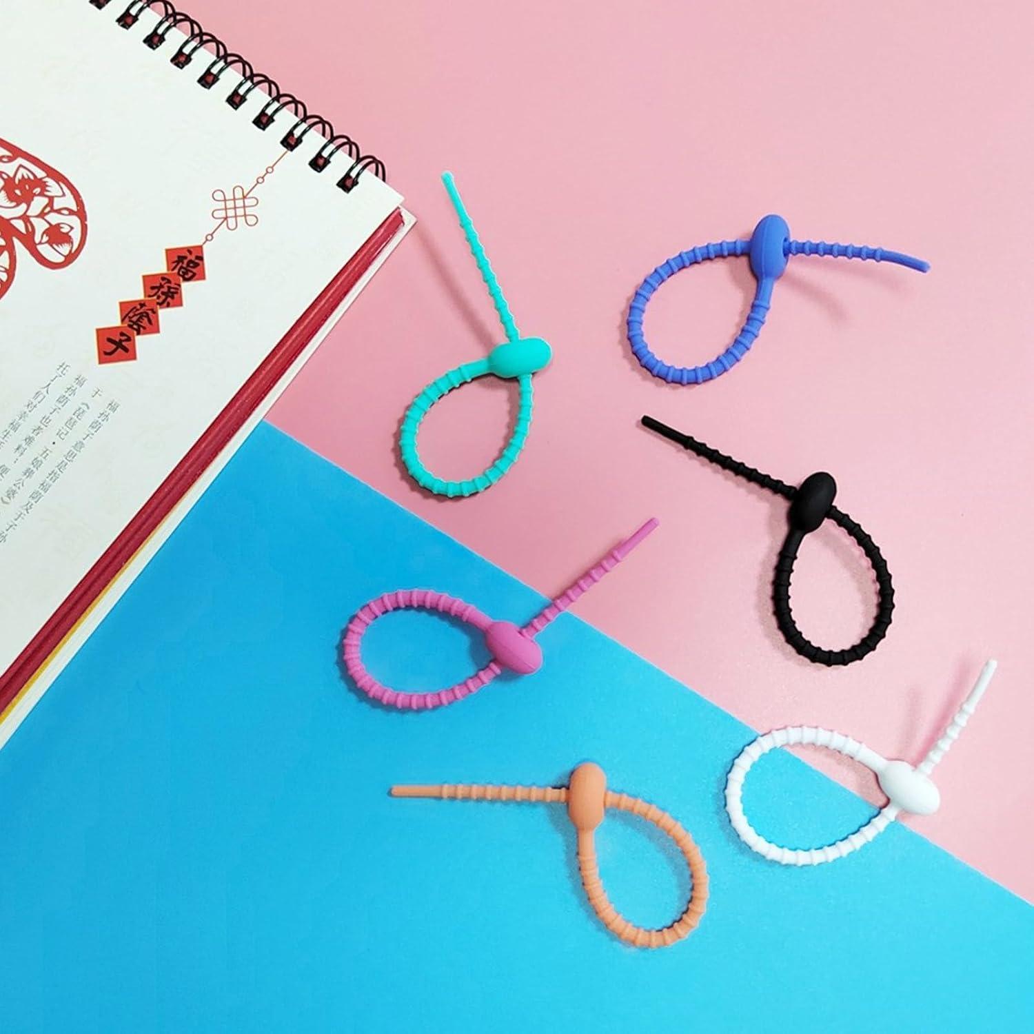 Sujetadores de Cable de Silicona Reutilizables Meiliyizu 10 Piezas