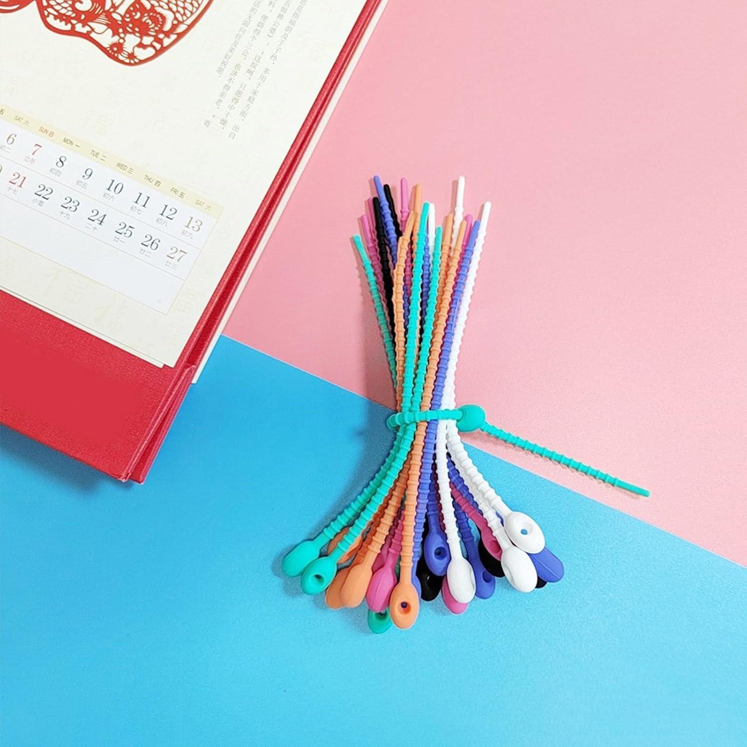 Sujetadores de Cable de Silicona Reutilizables Meiliyizu 10 Piezas