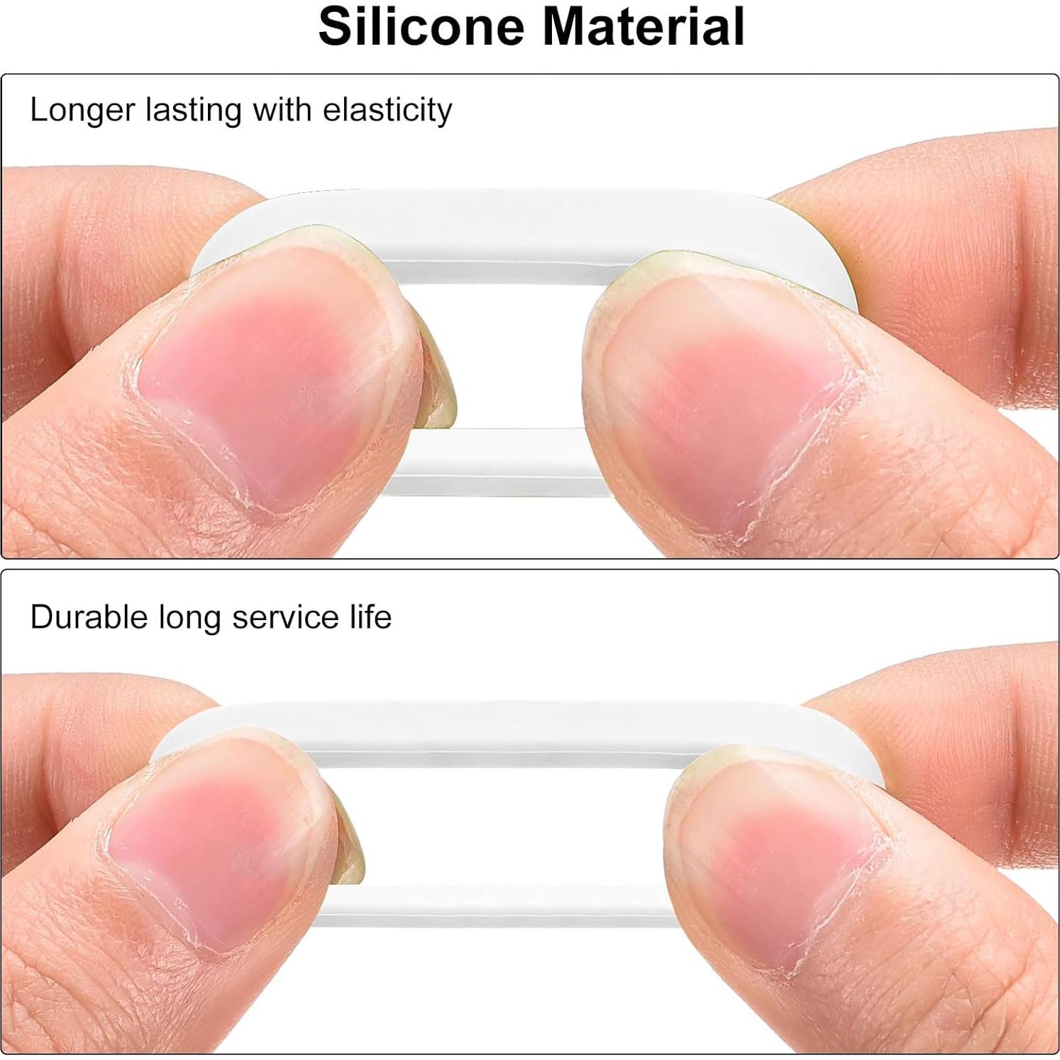 Bandas de Goma de Silicona PATIKIL 50pcs 2.54cm Blancas