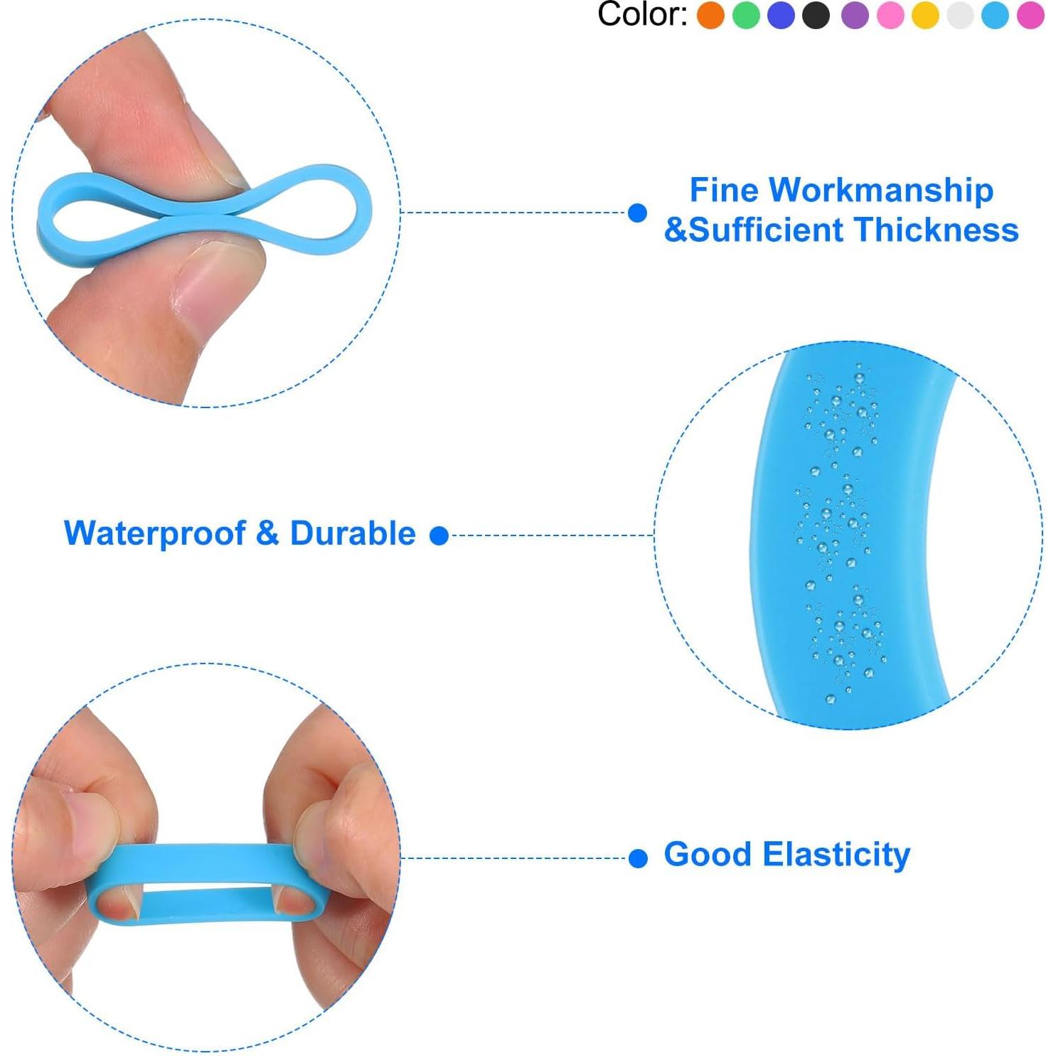 Bandas de Goma de Silicona uxcell 20Pcs 20x7mm Rojas