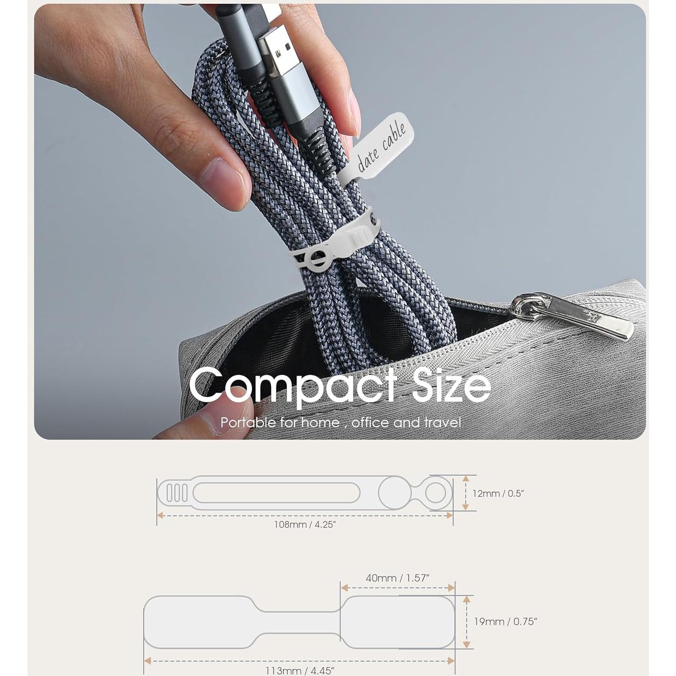 32 Piezas Etiquetas y Bridas de Cable Nearockle - Nylon Blanco