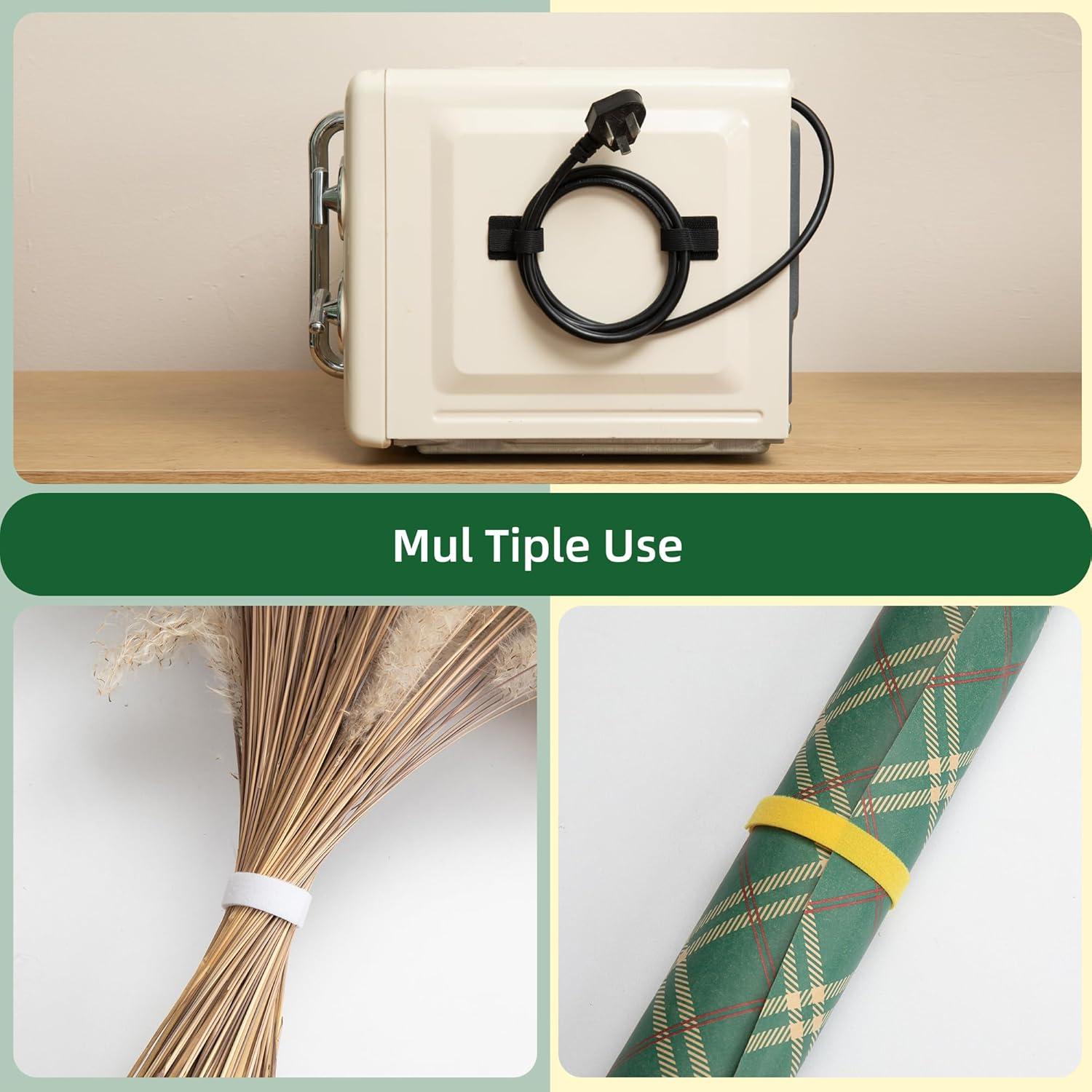 48 Bridas de Gestión de Cables Autoadhesivas Tihaolity Negro