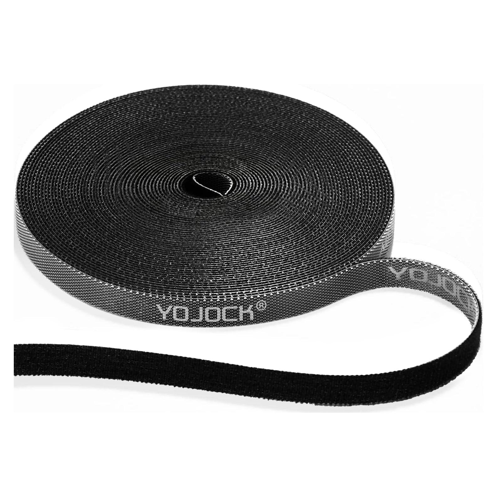 Correas de Cable Reutilizables YOJOCK 1cm x 4.88m Negro