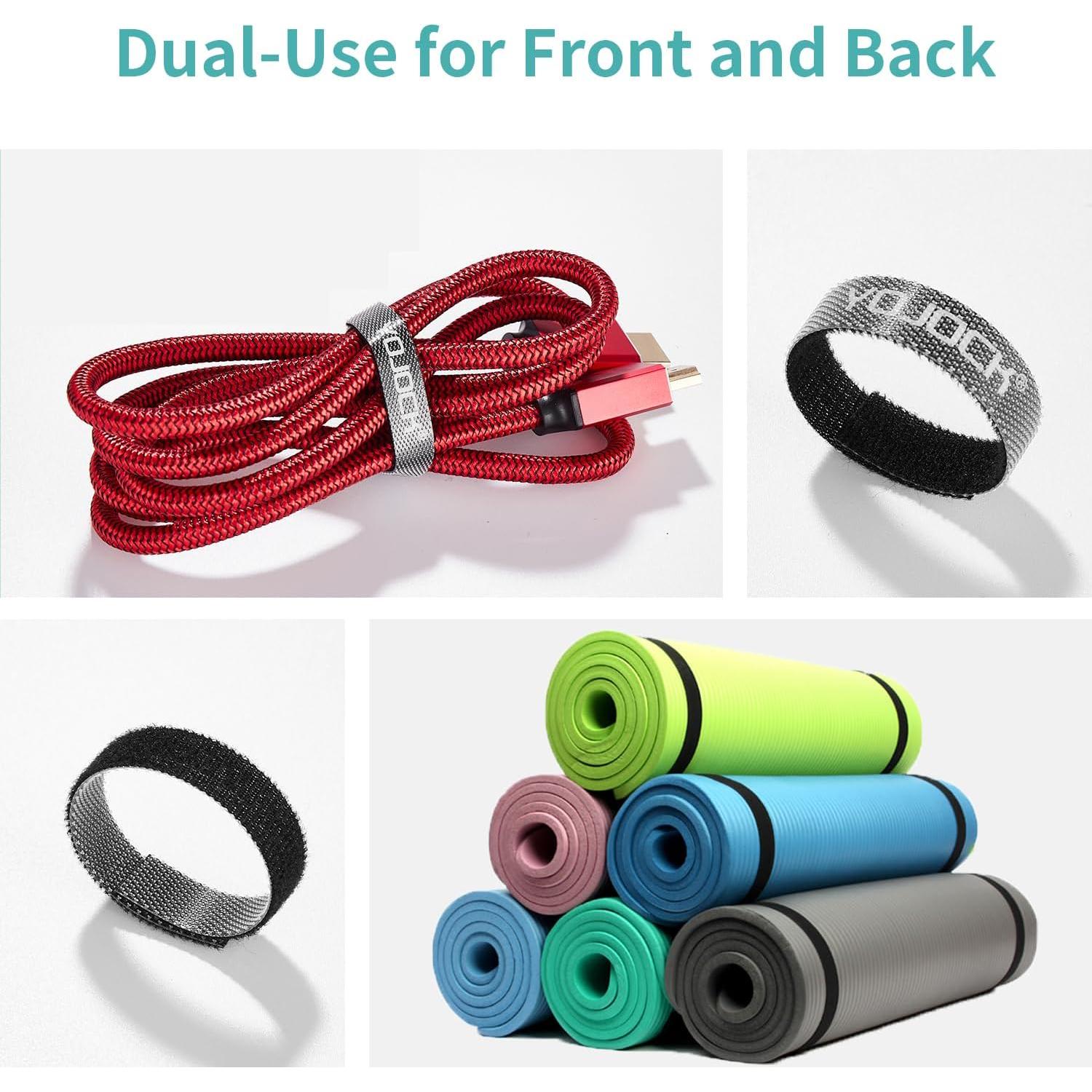 Correas de Cable Reutilizables YOJOCK 1cm x 4.88m Negro