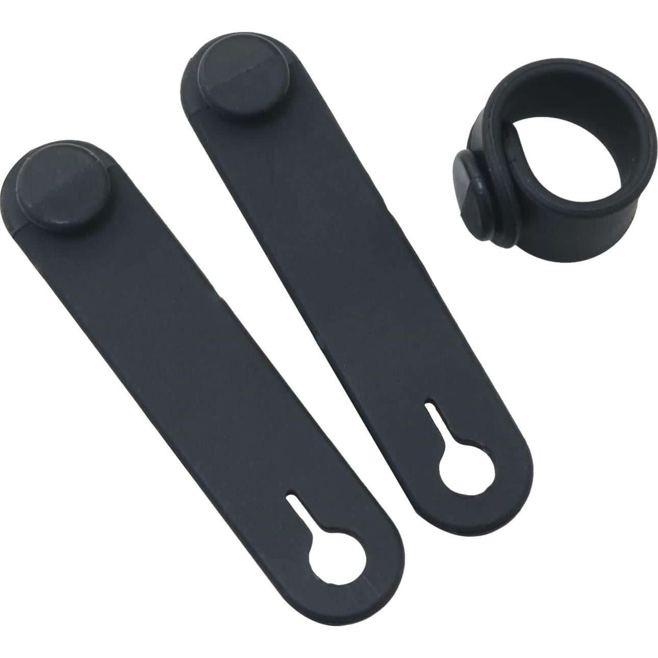 10 Sujetadores de Cable de Silicona FMHXG 60x14mm Negro