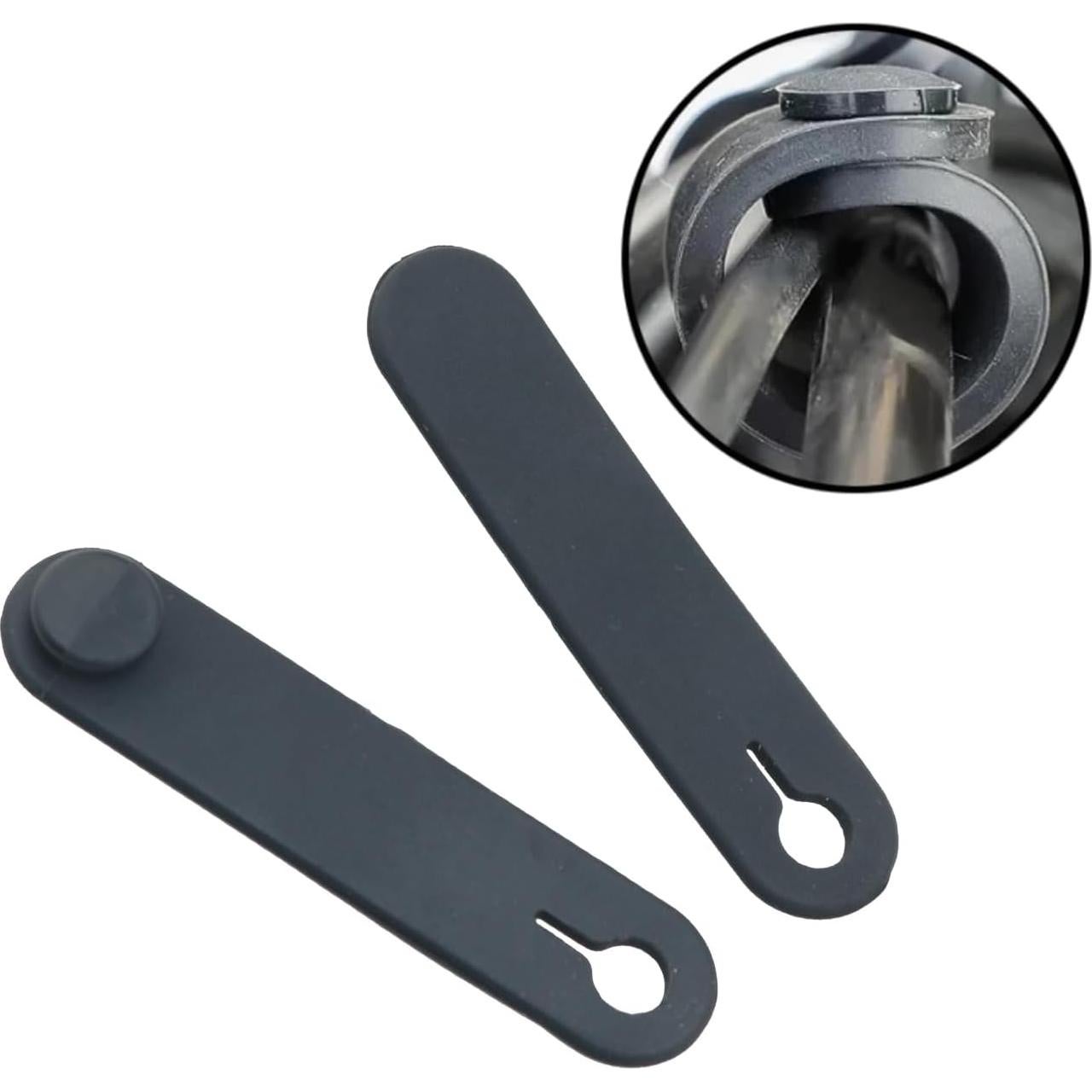 10 Sujetadores de Cable de Silicona FMHXG 60x14mm Negro