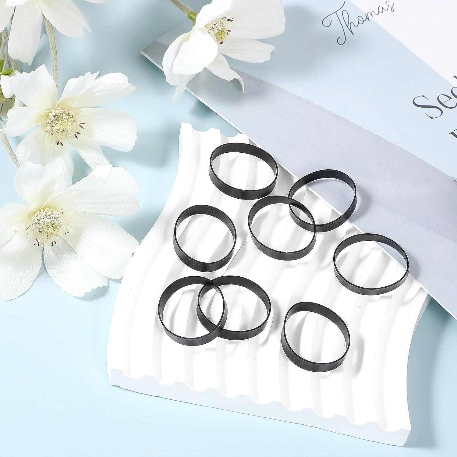 100 Bandas de Goma Negras de Silicona 25mm Reutilizables