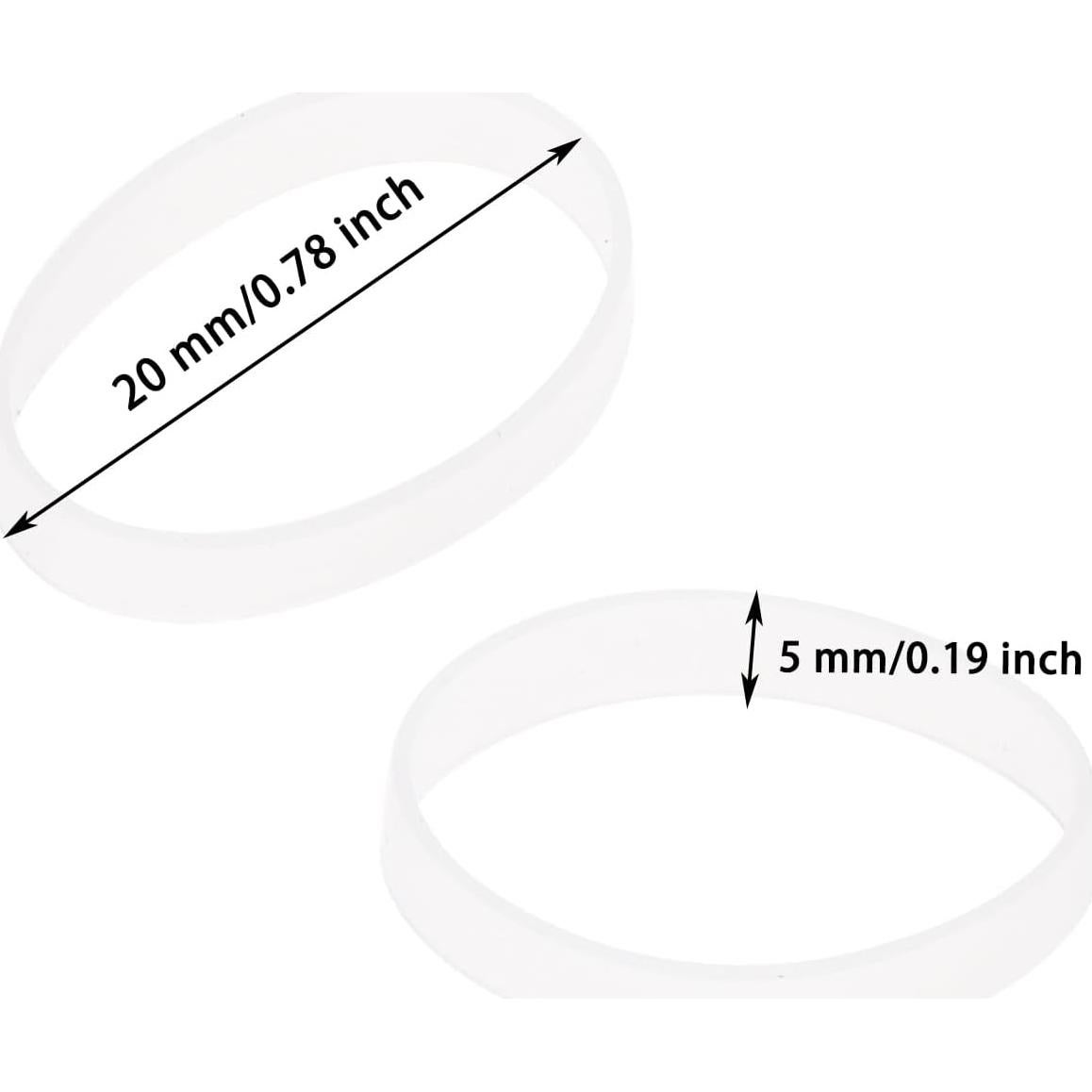 Sujetacables de Silicona ONLYKXY 100 Piezas 20 mm Transparente