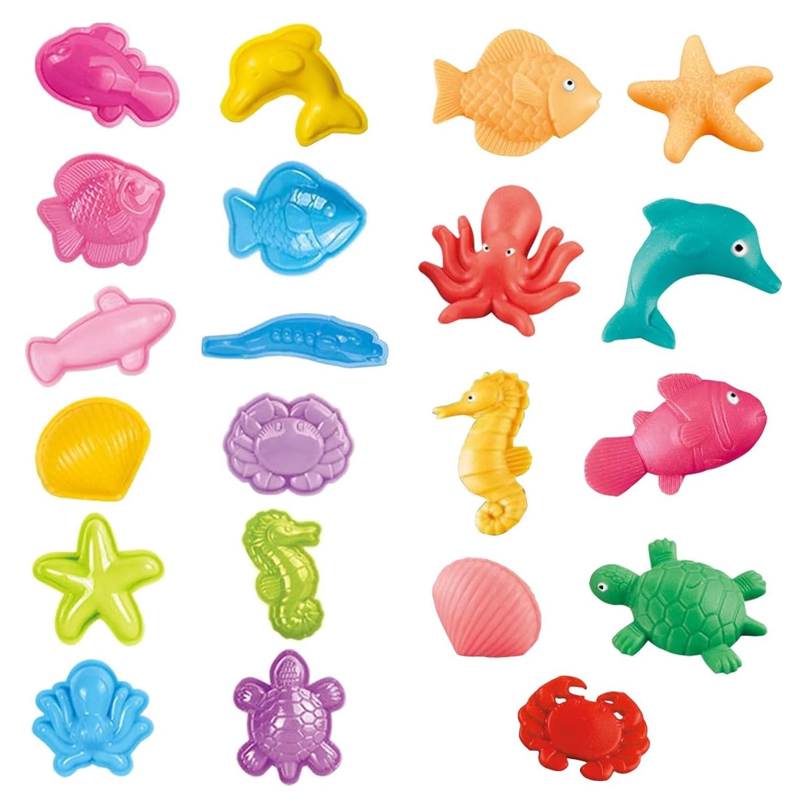 Set de Arcilla Yiklucg 12 Moldes Océano 5 Colores Brillantes