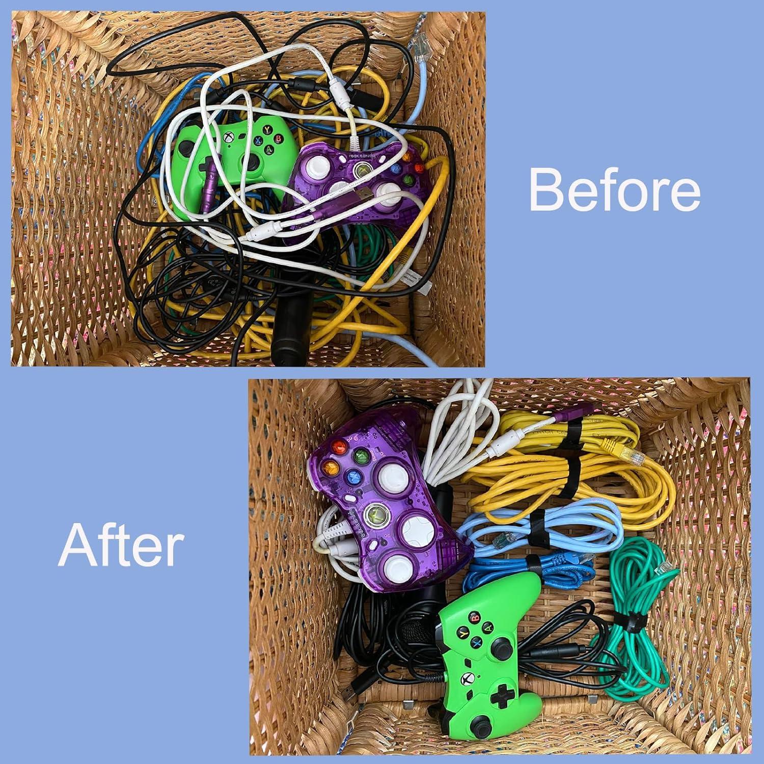 100 Sujetadores de Cable Reutilizables BGCLOUD 15 cm Negro