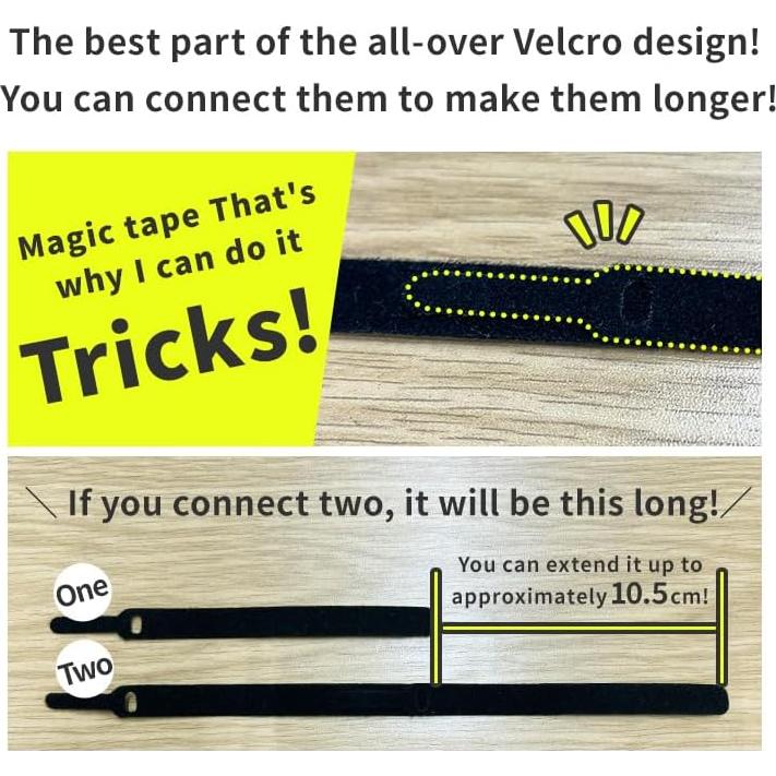 Sujetadores de Cable INOVA 15.24 cm 50 Piezas Reutilizables Negro