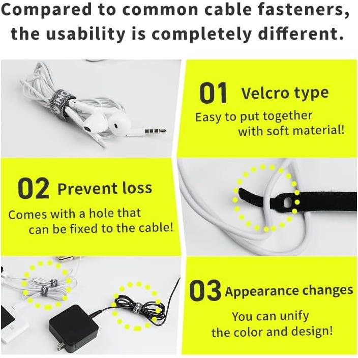Sujetadores de Cable INOVA 15.24 cm 50 Piezas Reutilizables Negro