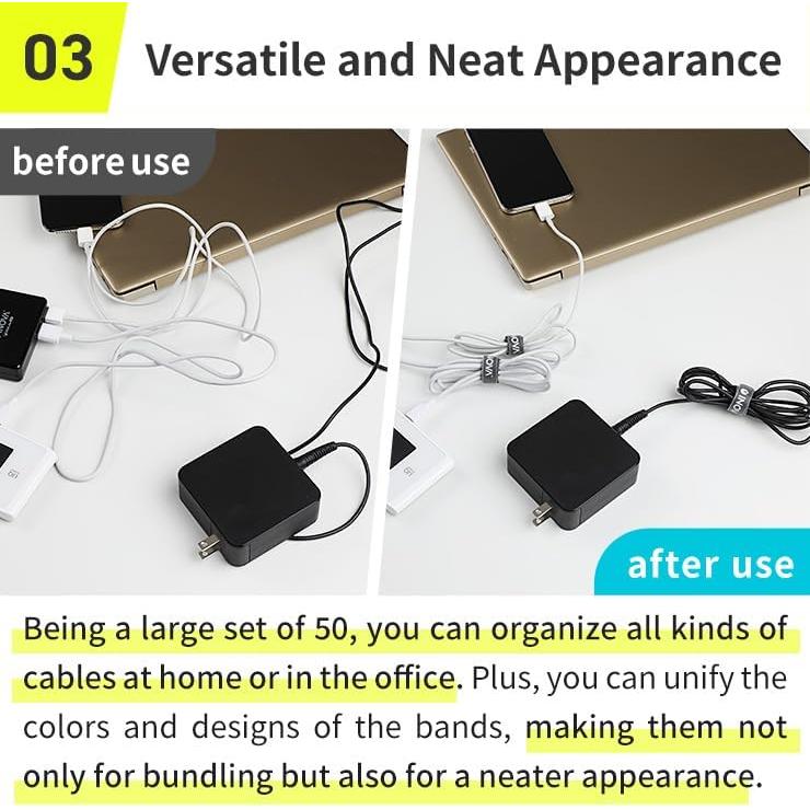 Sujetadores de Cable INOVA 15.24 cm 50 Piezas Reutilizables Negro