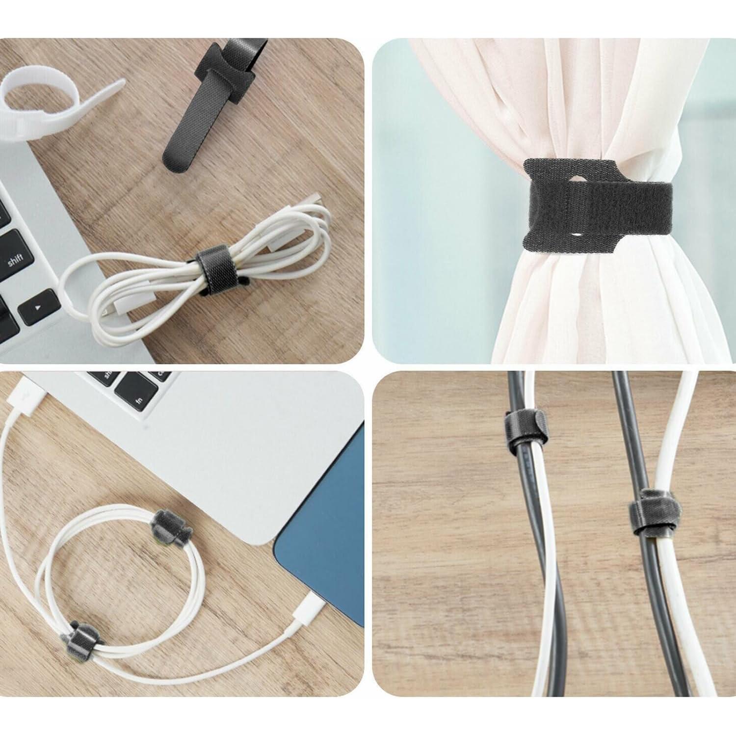 Bridas Reutilizables de Cable TENOC 30 Pcs 15 cm Negro